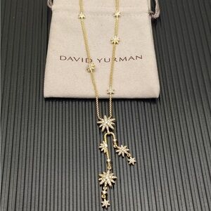 David Yurman Gold Necklace with Starburst Design